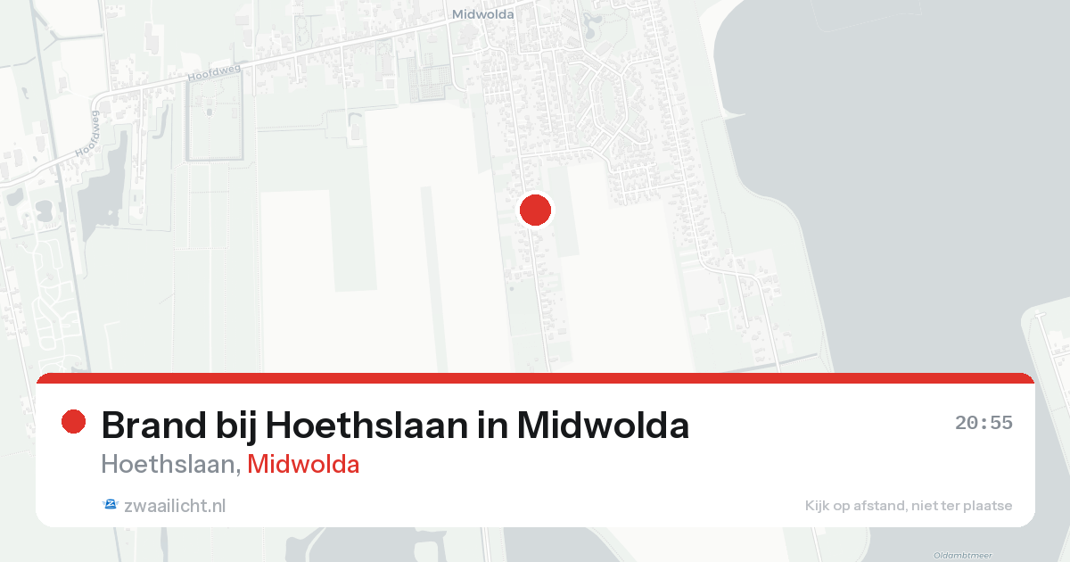 Brand bij Hoethslaan in Midwolda — 14 aug 2026