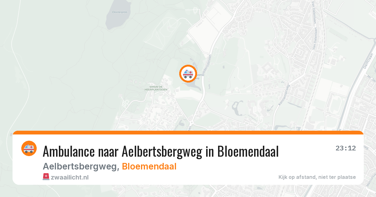 Ambulance naar Aelbertsbergweg in Bloemendaal — 1 jul 2026
