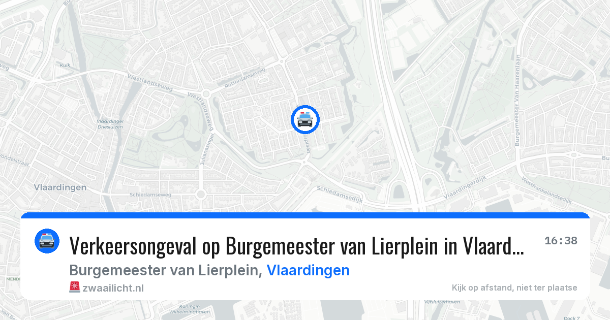 Verkeersongeval op Burgemeester van Lierplein in Vlaardingen — 8 jul 2026