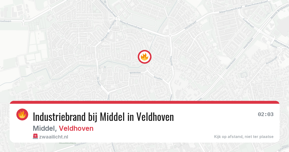 Industriebrand bij Middel in Veldhoven — 14 jul 2026