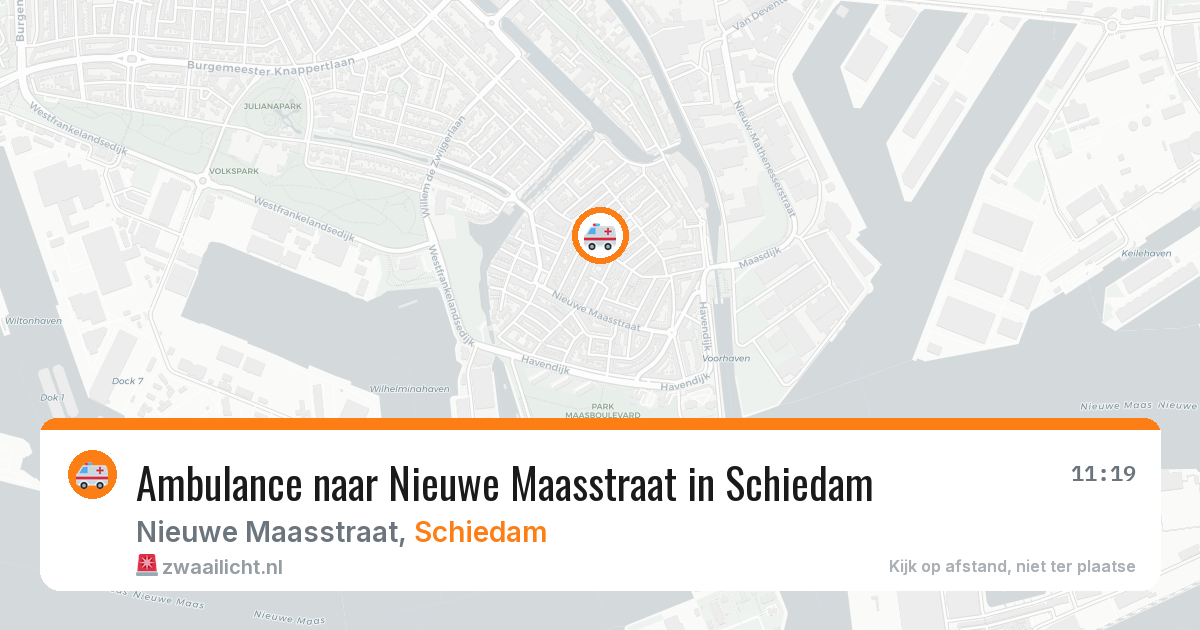 Ambulance naar Nieuwe Maasstraat in Schiedam — 8 feb 2026