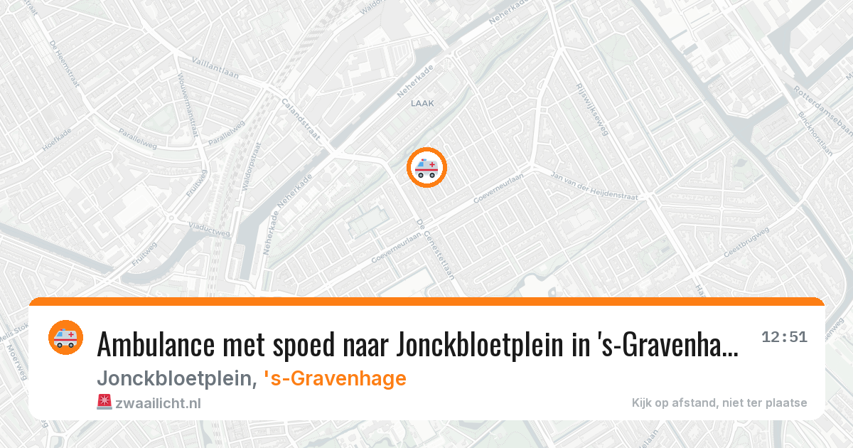 Ambulance met spoed naar Jonckbloetplein in 's-Gravenhage — 22 jun 2026
