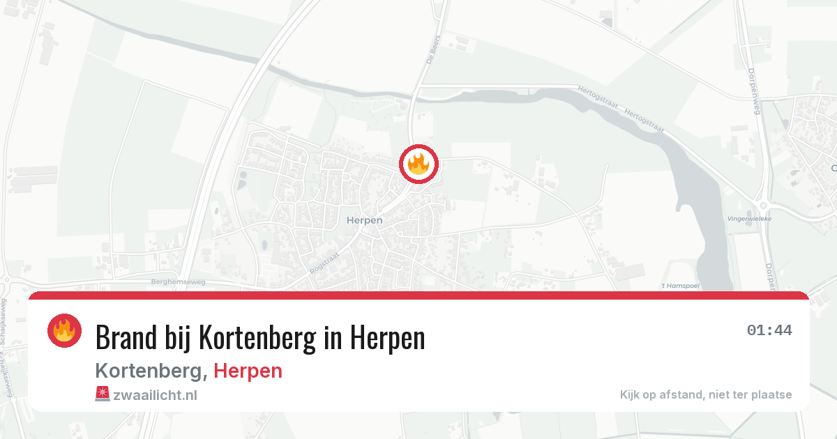 Brand bij Kortenberg in Herpen — 12 jul 2026