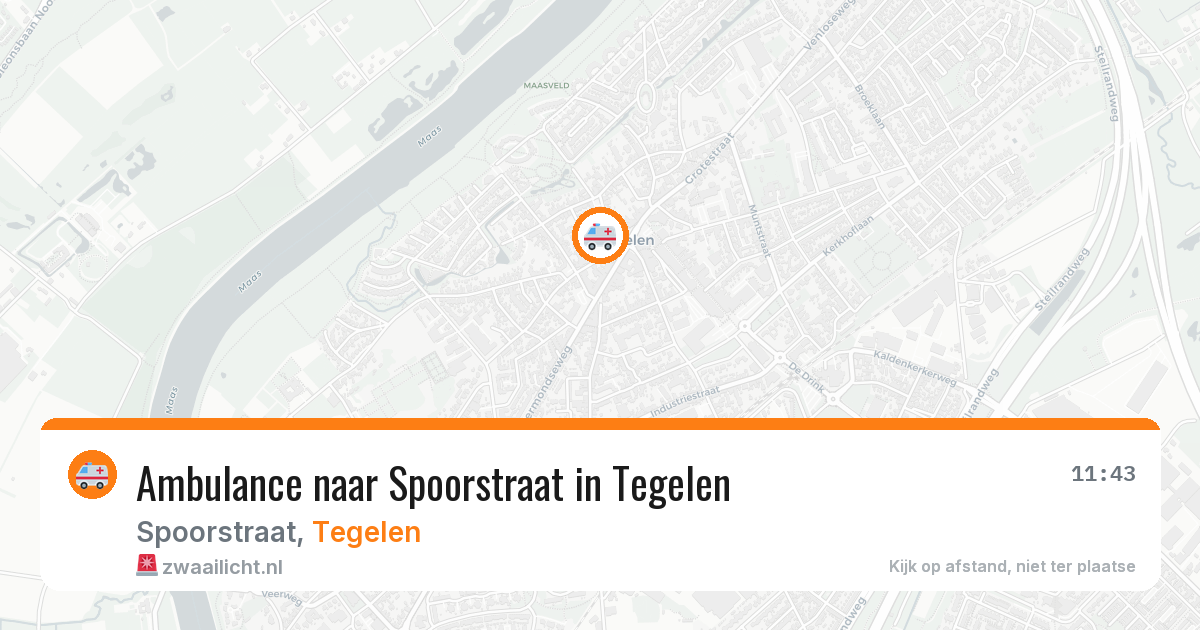 Ambulance naar Spoorstraat in Tegelen — 5 jun 2026
