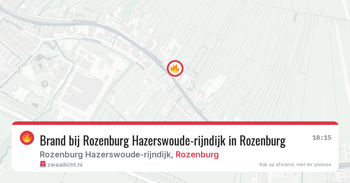 Brand bij Rozenburg Hazerswoude-rijndijk in Rozenburg — 8 mei 2026