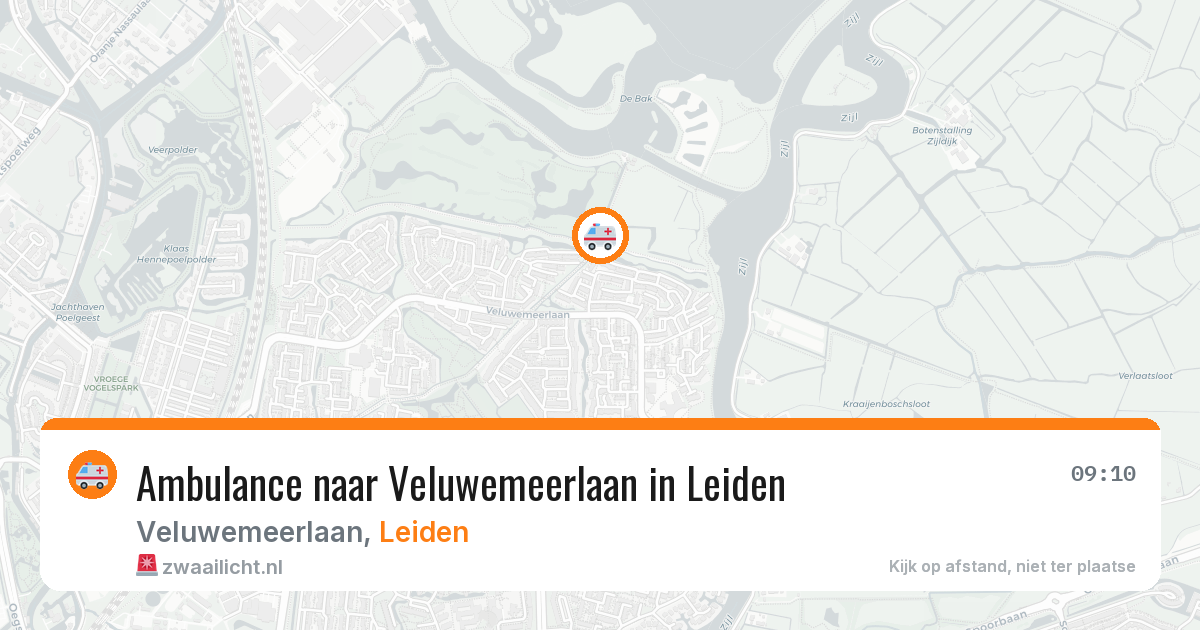 Ambulance naar Veluwemeerlaan in Leiden — 13 jun 2026