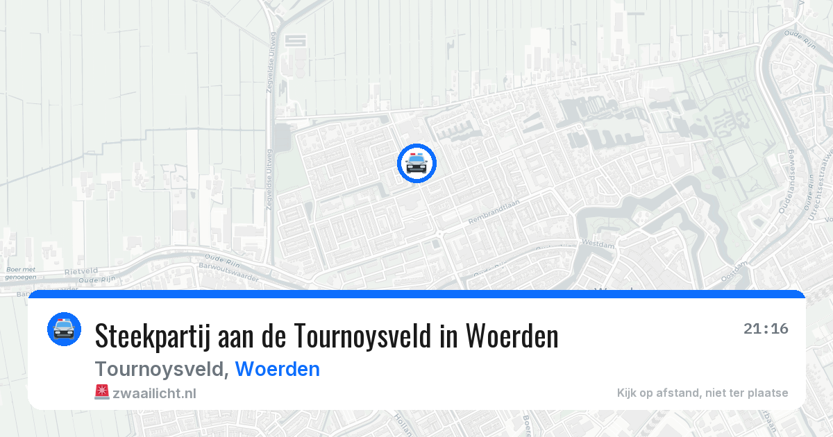 Steekpartij aan de Tournoysveld in Woerden — 1 jul 2026