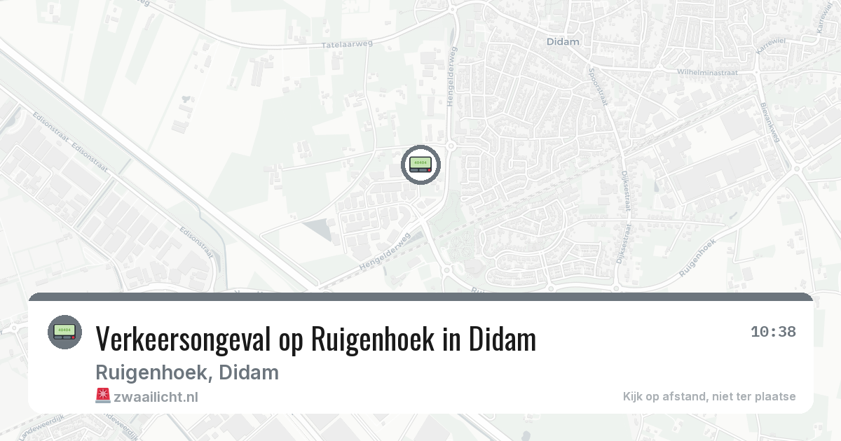 Verkeersongeval op Ruigenhoek in Didam — 31 jul 2026