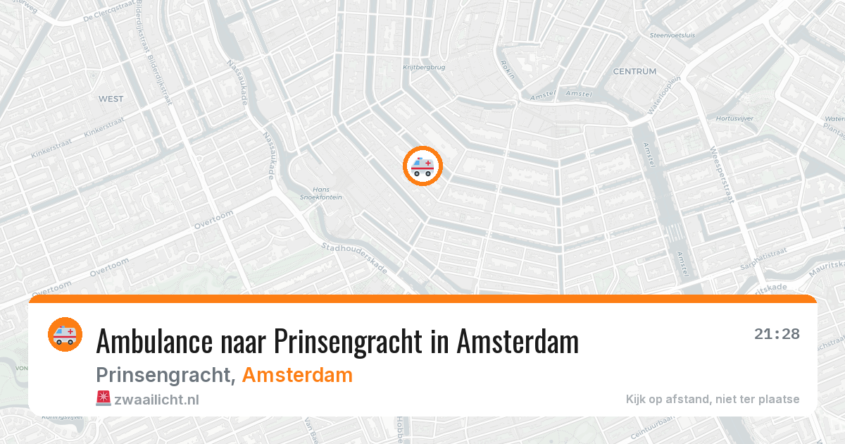 Ambulance naar Prinsengracht in Amsterdam — 12 apr 2026