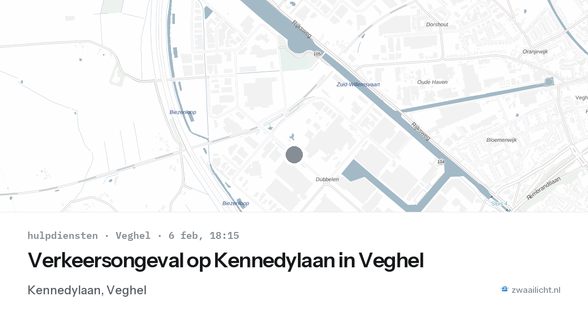 Verkeersongeval op Kennedylaan in Veghel — 6 feb 2026