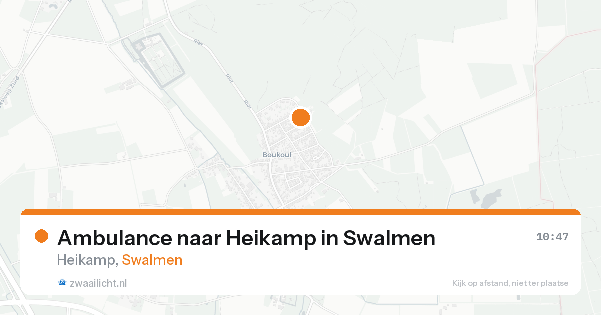 Ambulance naar Heikamp in Swalmen — 19 aug 2026