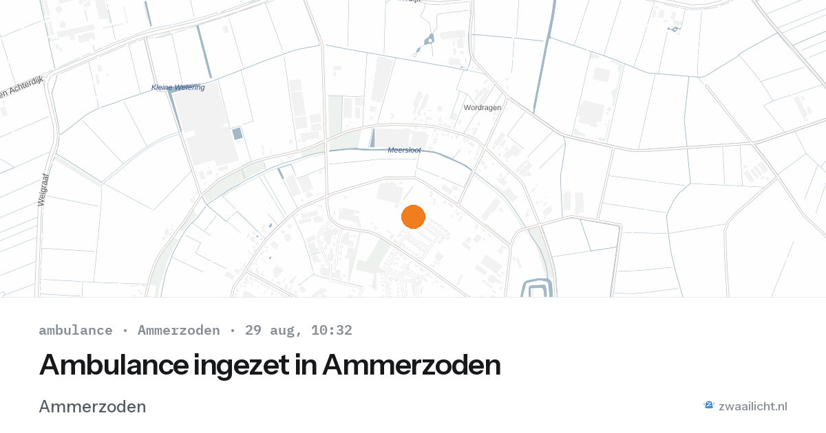 Ambulance ingezet in Ammerzoden — 29 aug 2026