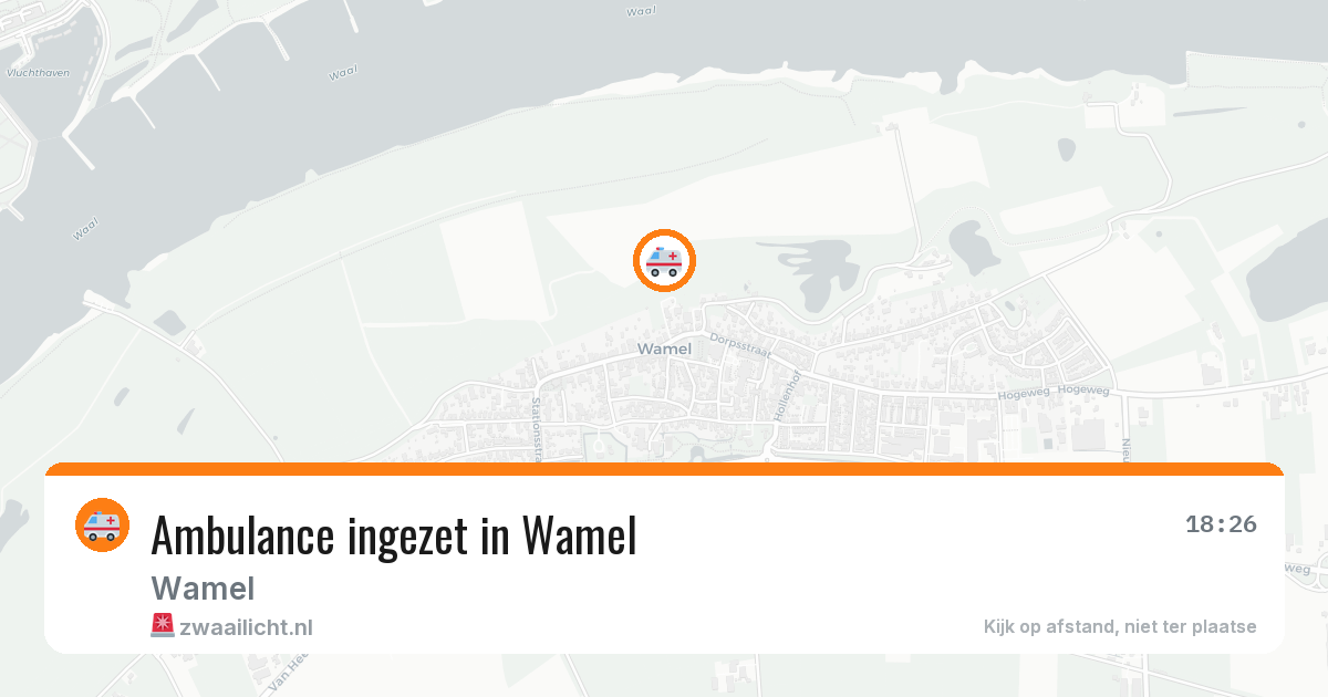 Ambulance ingezet in Wamel — 3 aug 2026