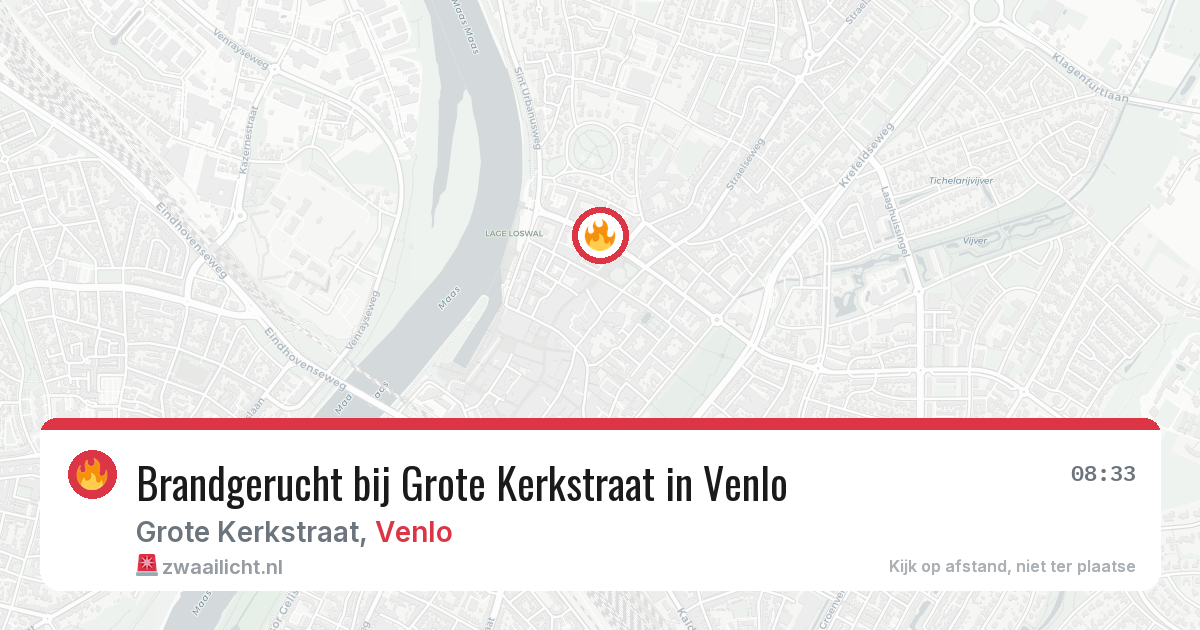 Brandgerucht bij Grote Kerkstraat in Venlo — 31 jul 2026