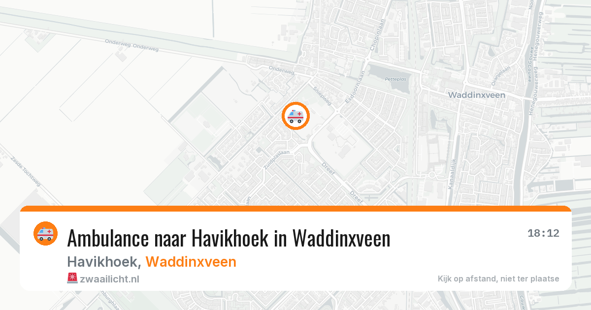 Ambulance naar Havikhoek in Waddinxveen — 12 aug 2026