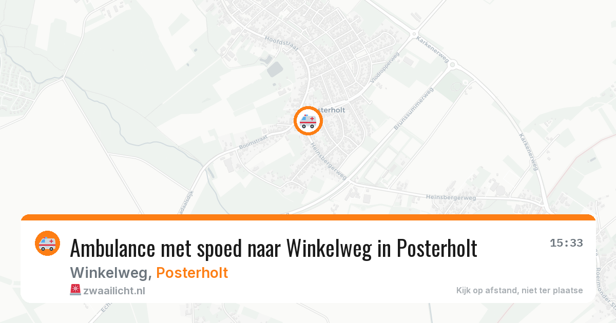 Ambulance met spoed naar Winkelweg in Posterholt — 29 jan 2026
