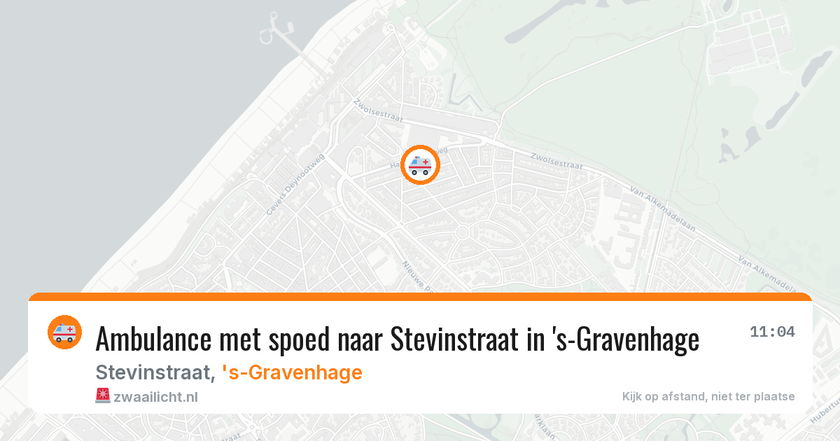 Ambulance met spoed naar Stevinstraat in 's-Gravenhage — 29 mrt 2026