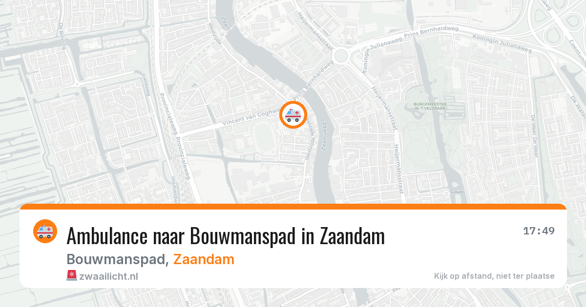Ambulance naar Bouwmanspad in Zaandam — 1 jul 2026