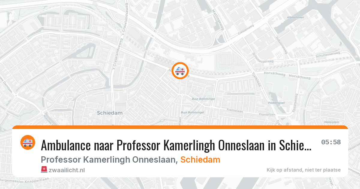 Ambulance naar Professor Kamerlingh Onneslaan in Schiedam — 6 jun 2026