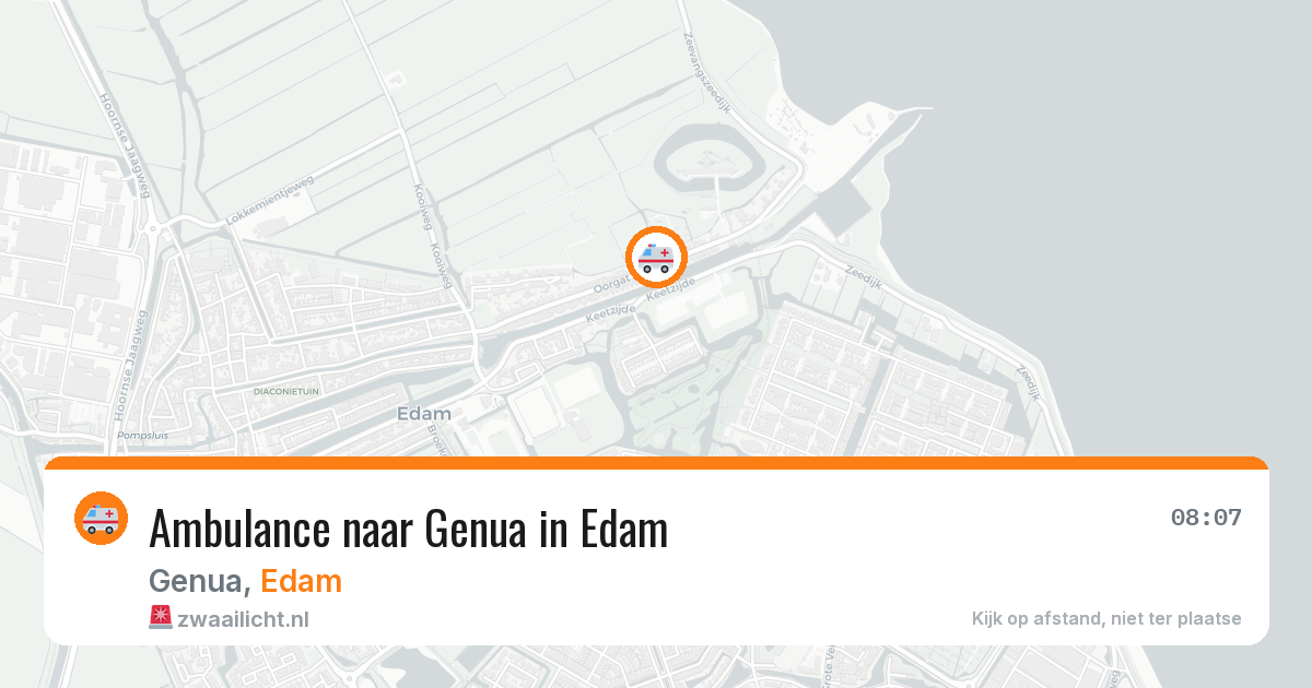 Ambulance naar Genua in Edam — 29 jan 2026