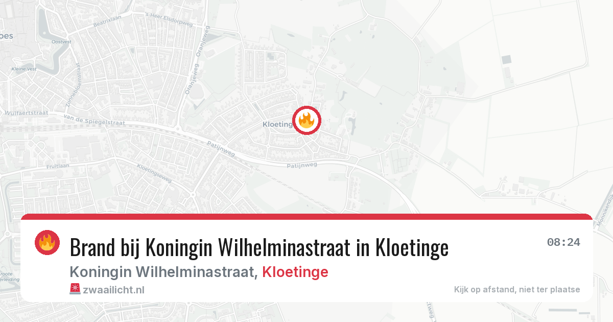 Brand bij Koningin Wilhelminastraat in Kloetinge — 21 mrt 2026