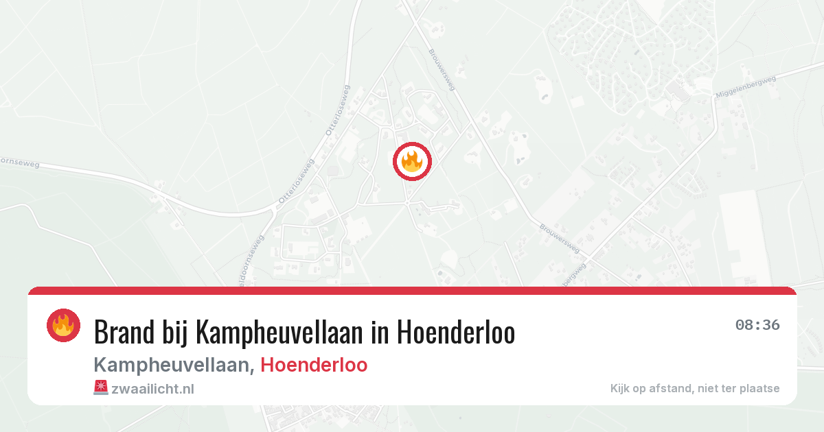Brand bij Kampheuvellaan in Hoenderloo — 20 jul 2026