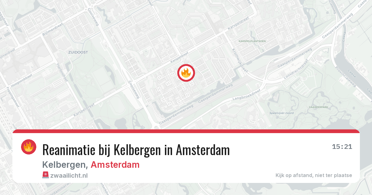 Reanimatie bij Kelbergen in Amsterdam — 28 jun 2026