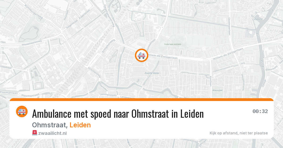 Ambulance met spoed naar Ohmstraat in Leiden — 20 jul 2026