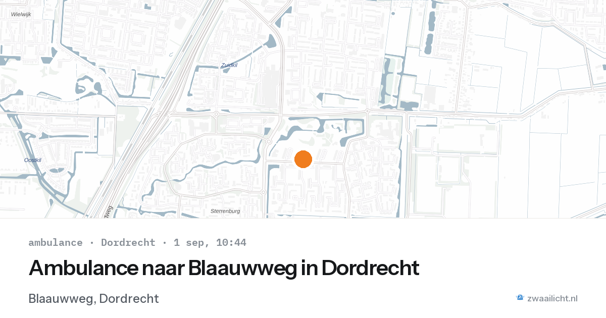 Ambulance naar Blaauwweg in Dordrecht — 1 sep 2026