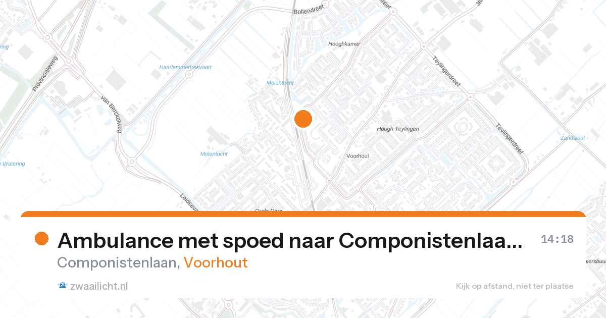 Ambulance met spoed naar Componistenlaan in Voorhout — 7 mei 2026