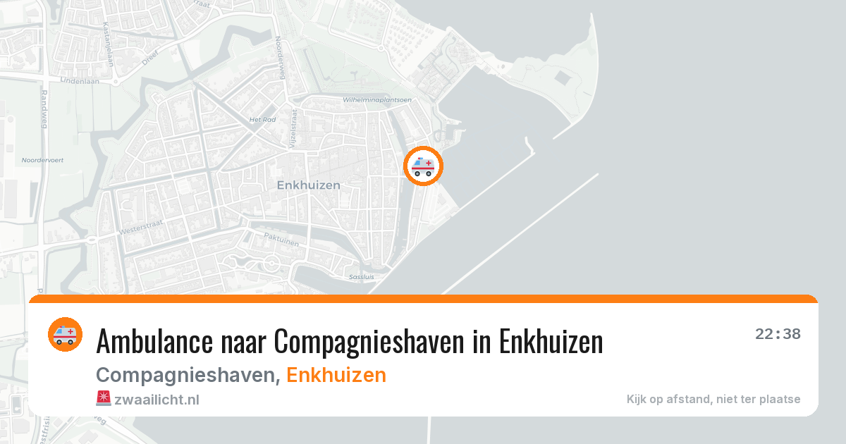 Ambulance naar Compagnieshaven in Enkhuizen — 1 aug 2026