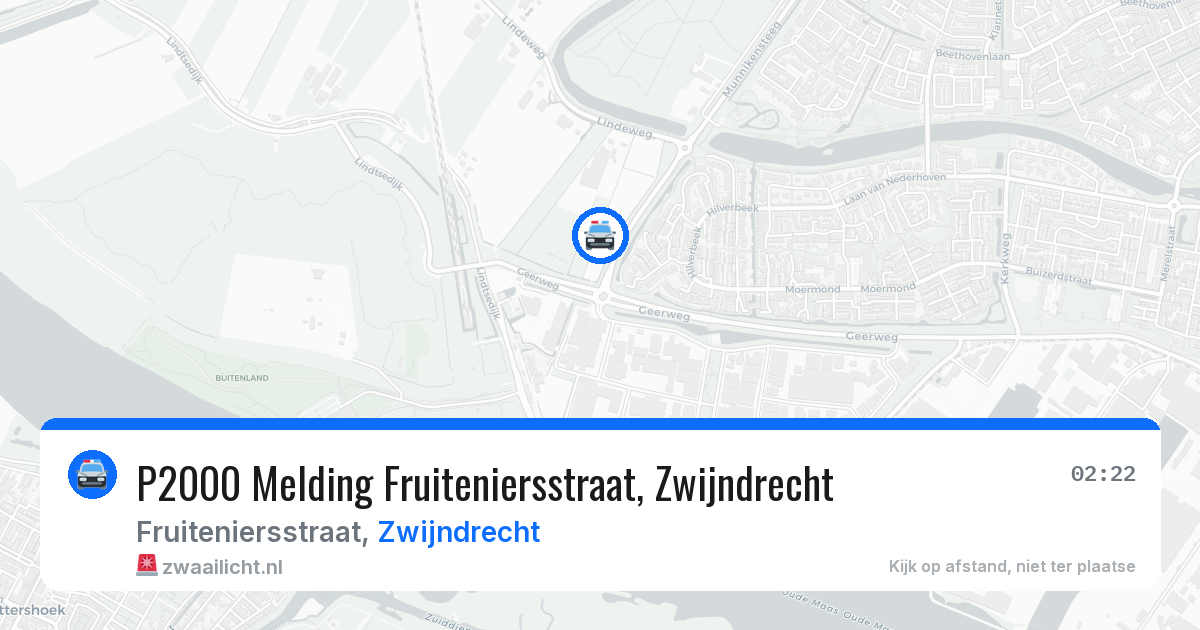 P2000 Melding Fruiteniersstraat, Zwijndrecht — 17 jun 2026