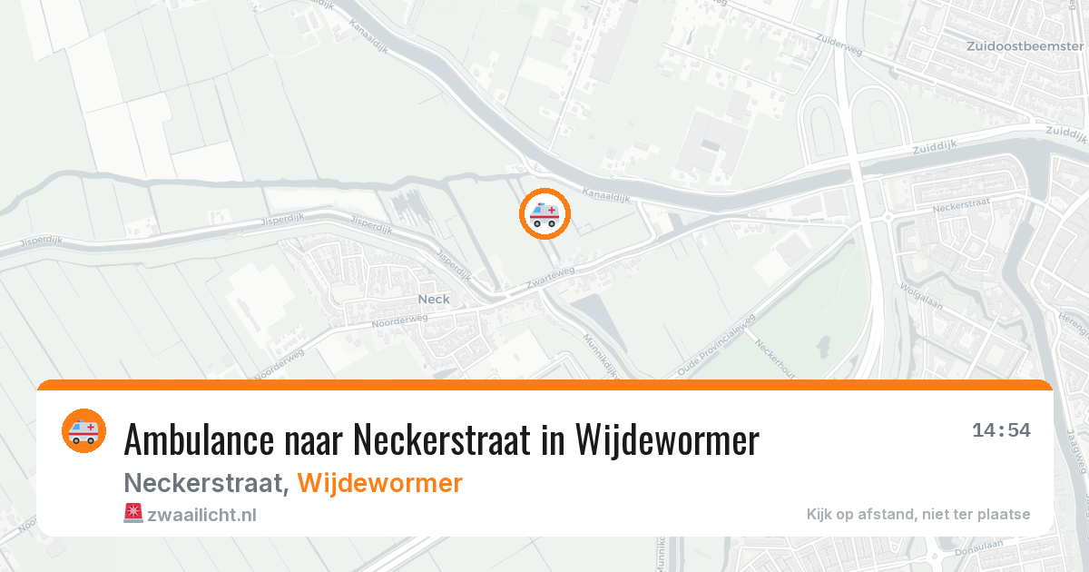 Ambulance naar Neckerstraat in Wijdewormer — 4 jul 2026