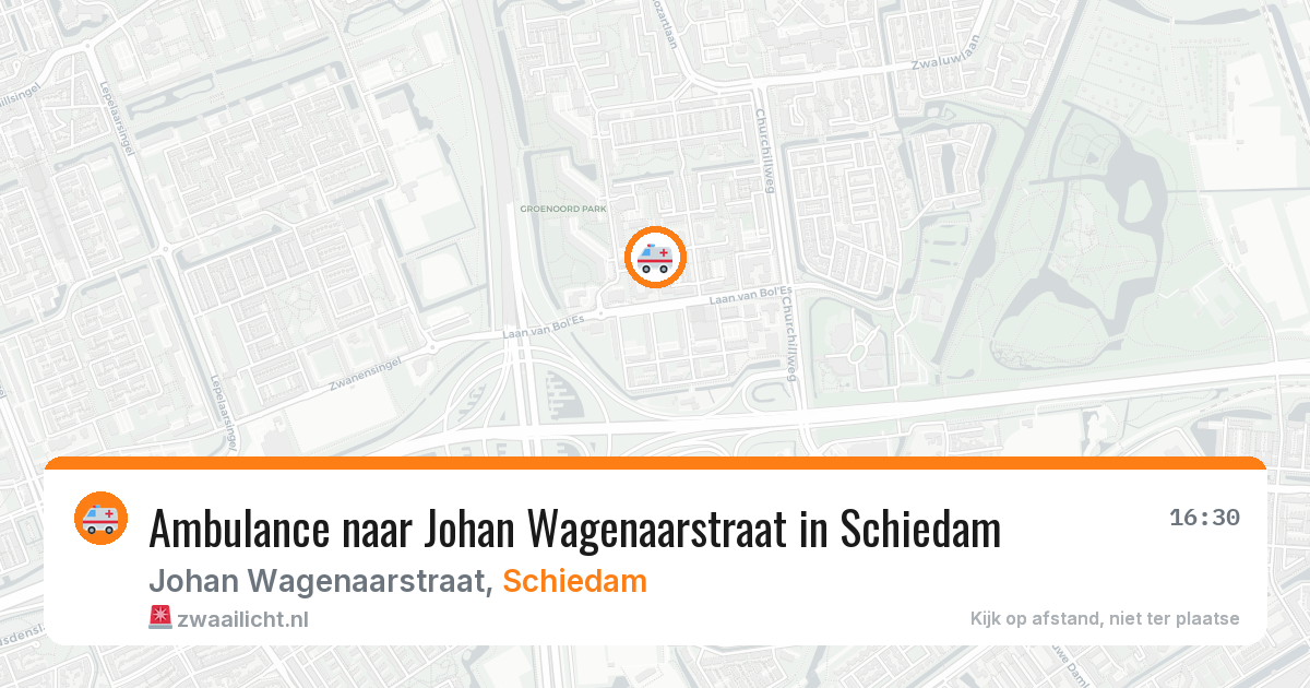 Ambulance naar Johan Wagenaarstraat in Schiedam — 3 aug 2026
