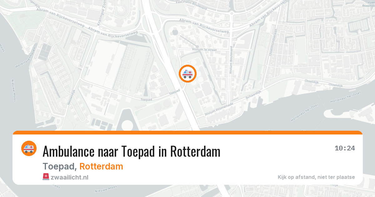 Ambulance naar Toepad in Rotterdam — 9 feb 2026