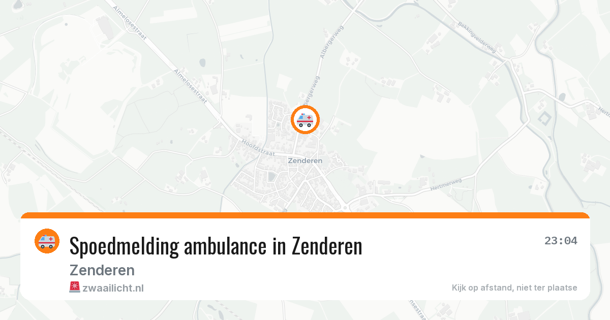 Spoedmelding ambulance in Zenderen — 23 jan 2026