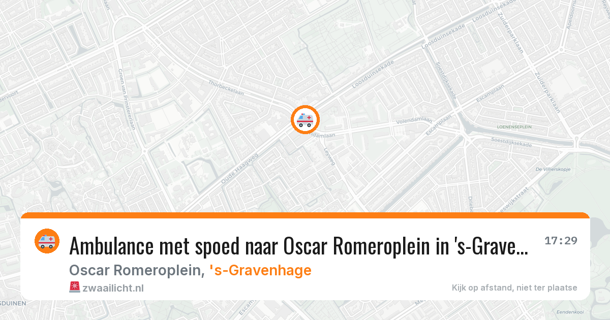 Ambulance met spoed naar Oscar Romeroplein in 's-Gravenhage — 23 mei 2026