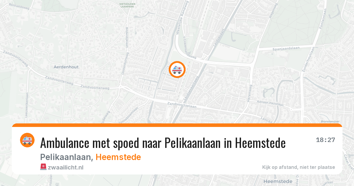 Ambulance met spoed naar Pelikaanlaan in Heemstede — 2 aug 2026