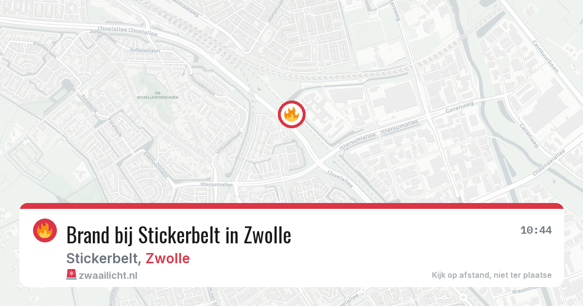 Brand bij Stickerbelt in Zwolle — 26 apr 2026