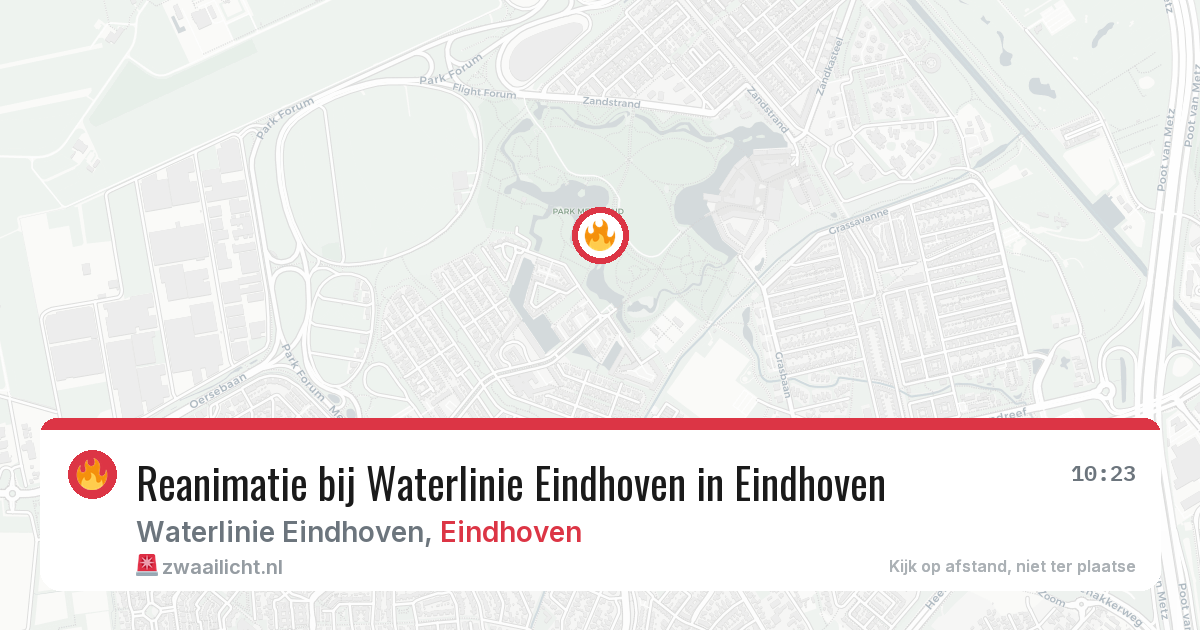 Reanimatie bij Waterlinie Eindhoven in Eindhoven — 26 jun 2026