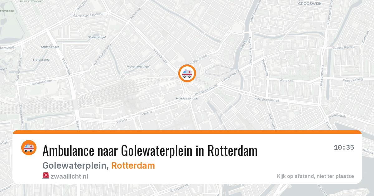 Ambulance naar Golewaterplein in Rotterdam — 10 apr 2026