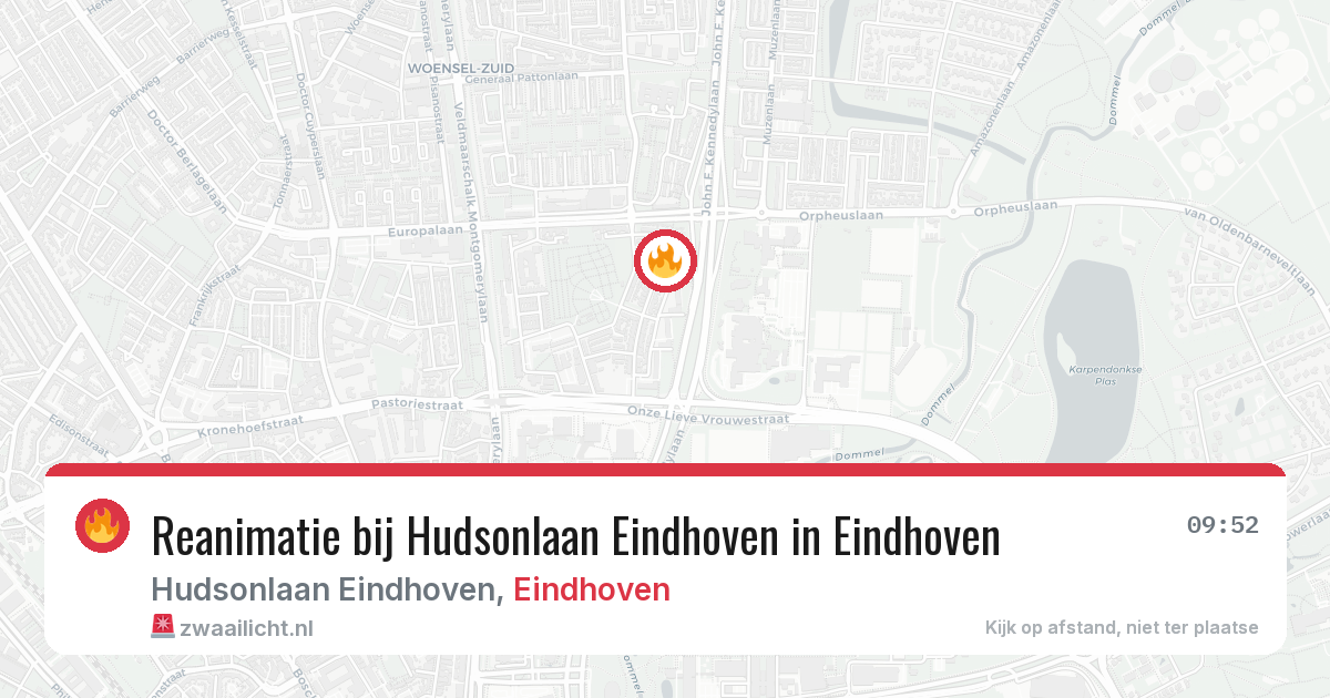 Reanimatie bij Hudsonlaan Eindhoven in Eindhoven — 10 mei 2026