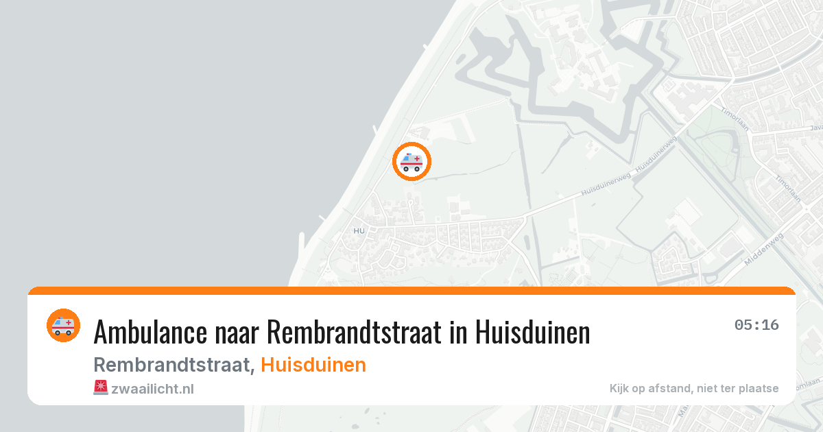 Ambulance naar Rembrandtstraat in Huisduinen — 2 jun 2026