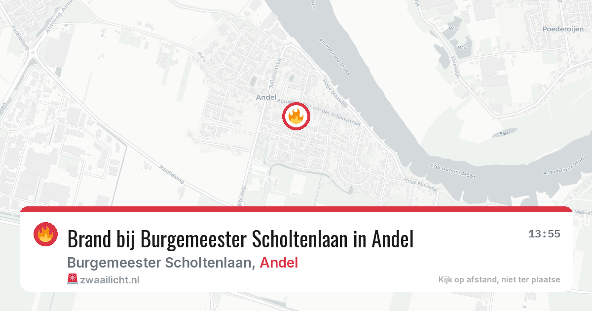 Brand bij Burgemeester Scholtenlaan in Andel — 26 apr 2026