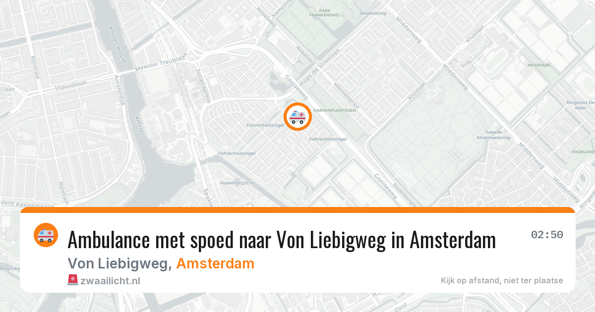 Ambulance met spoed naar Von Liebigweg in Amsterdam — 5 jun 2026