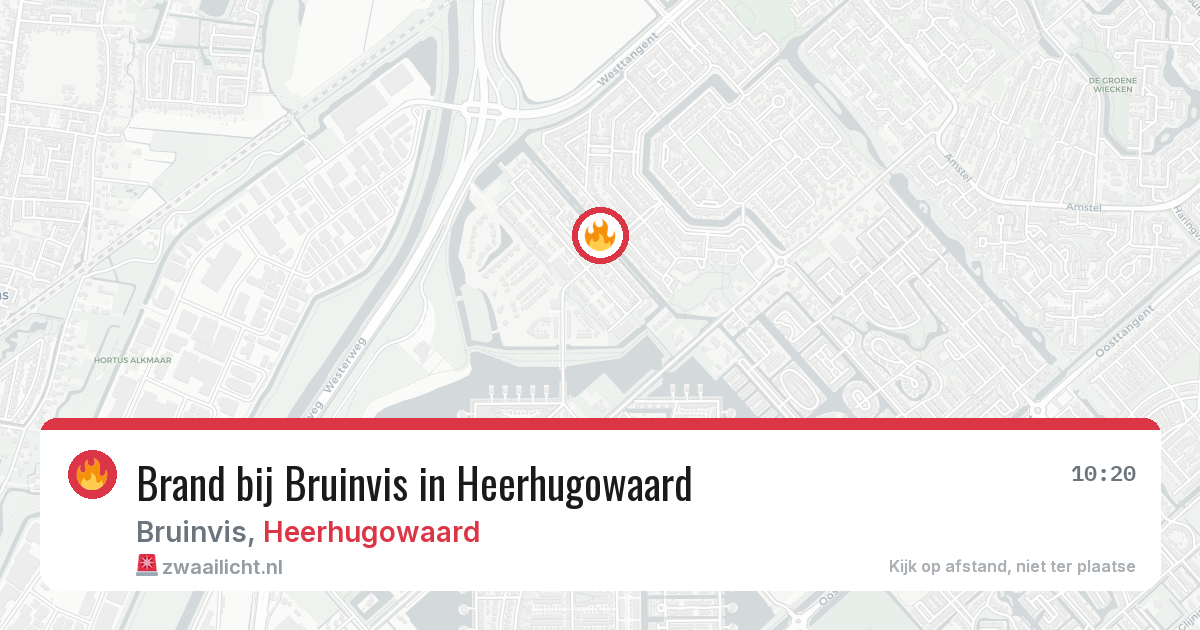 Brand bij Bruinvis in Heerhugowaard — 20 mrt 2026