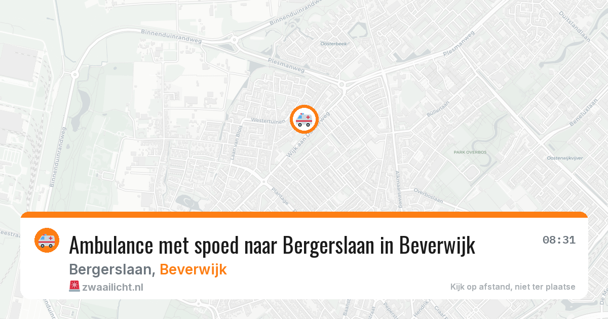 Ambulance met spoed naar Bergerslaan in Beverwijk — 7 apr 2026