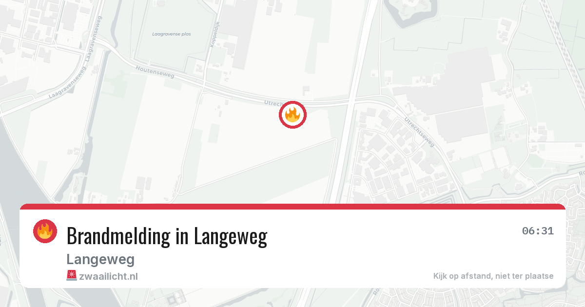 Brandmelding in Langeweg — 22 mei 2026