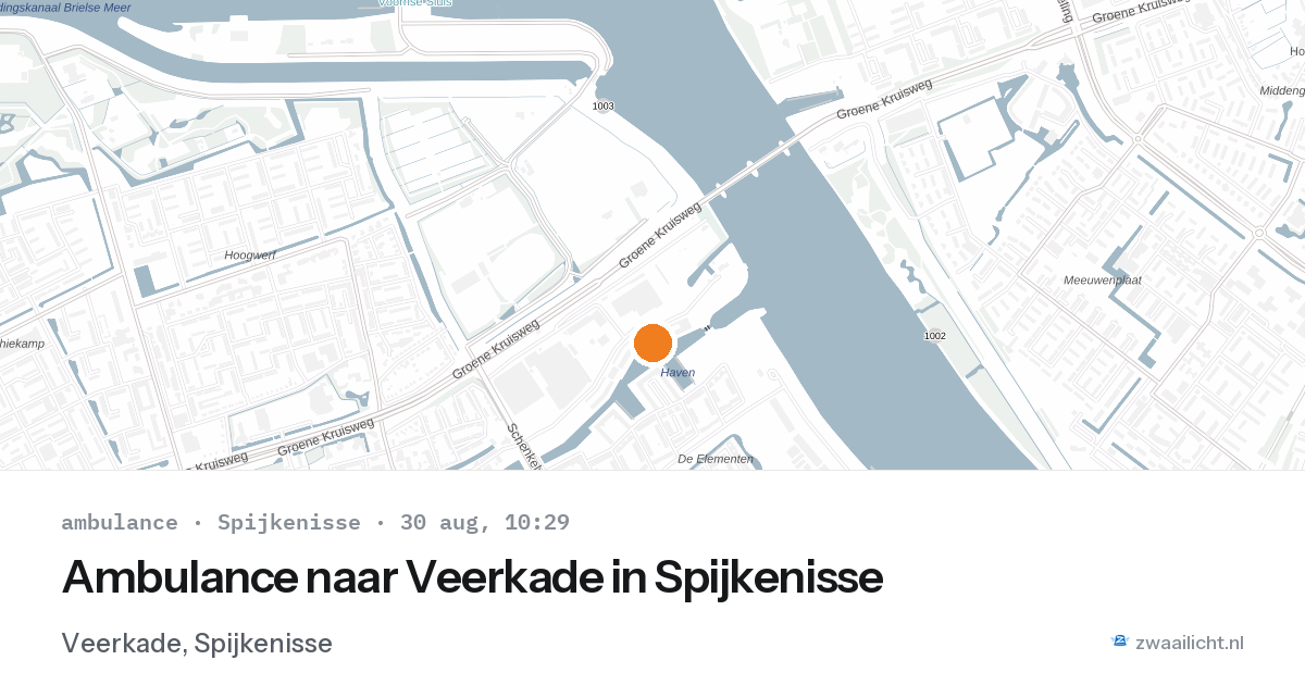 Ambulance naar Veerkade in Spijkenisse — 30 aug 2026
