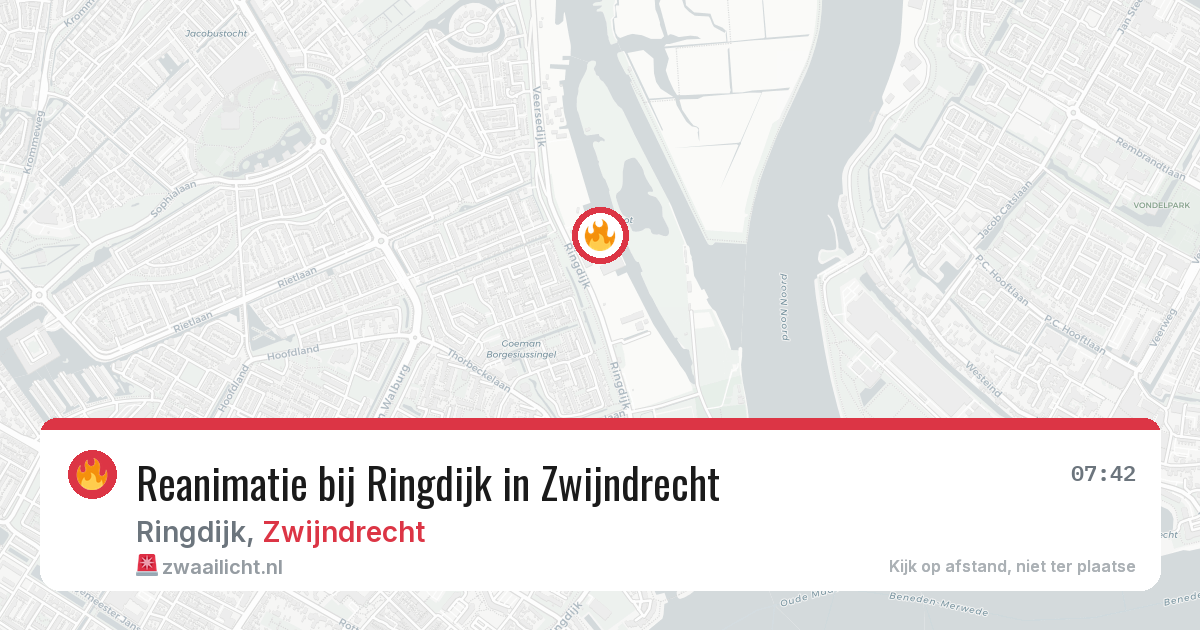Reanimatie bij Ringdijk in Zwijndrecht — 2 mrt 2026